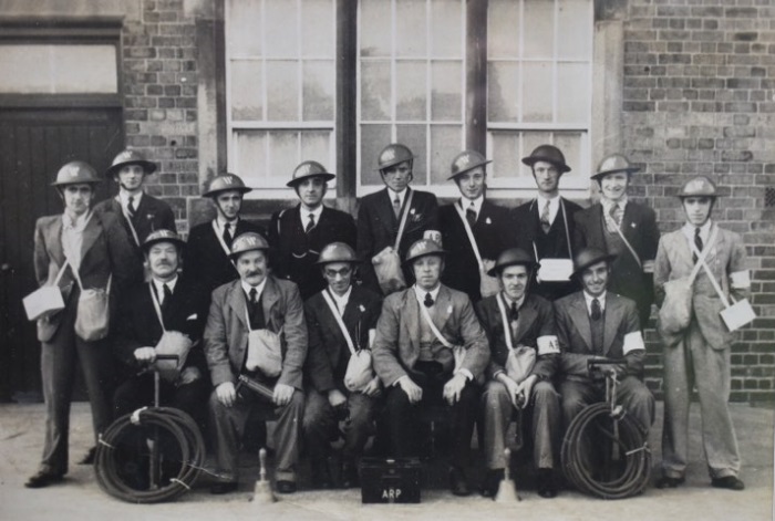 The photograph of the ARP unit has my grandfather, Albert Edward Smith (sometimes Tootle - Smith or Tootle), seated third from right in the front row (with ARP box at his feet).