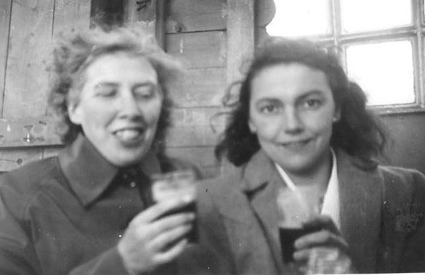 Joyce Pegg ( left) with Irene Pegg Geoff's wife)