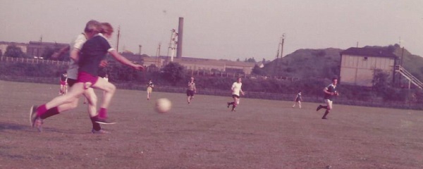 Pearson's Football Team in white tops - Lesley Foulkes