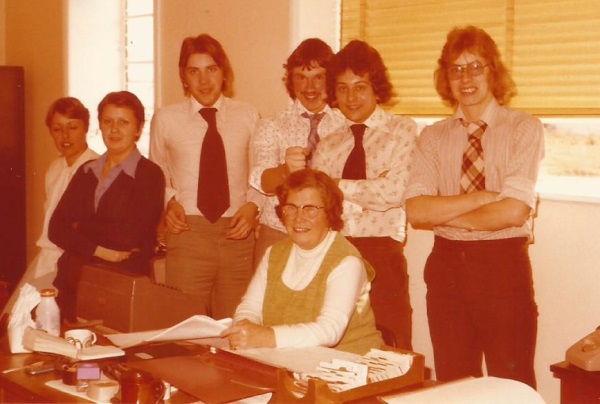 Pearson's of Chesterfield office staff c1980 - Lesley Foulkes