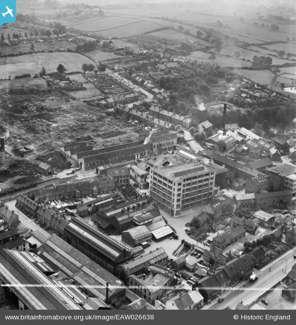 The Robinson and Sons Ltd Walton Works and environs, Chesterfield, 1949 - Britain from above (2)