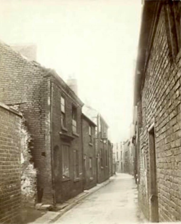 Broad Pavement c1930. Letter to DT dated 10 July 1859 from a disgruntled resident before it was renamed from Narrow Lane also minutes from Chesterfield Highway Board meeting March 1859. - Kev Walton