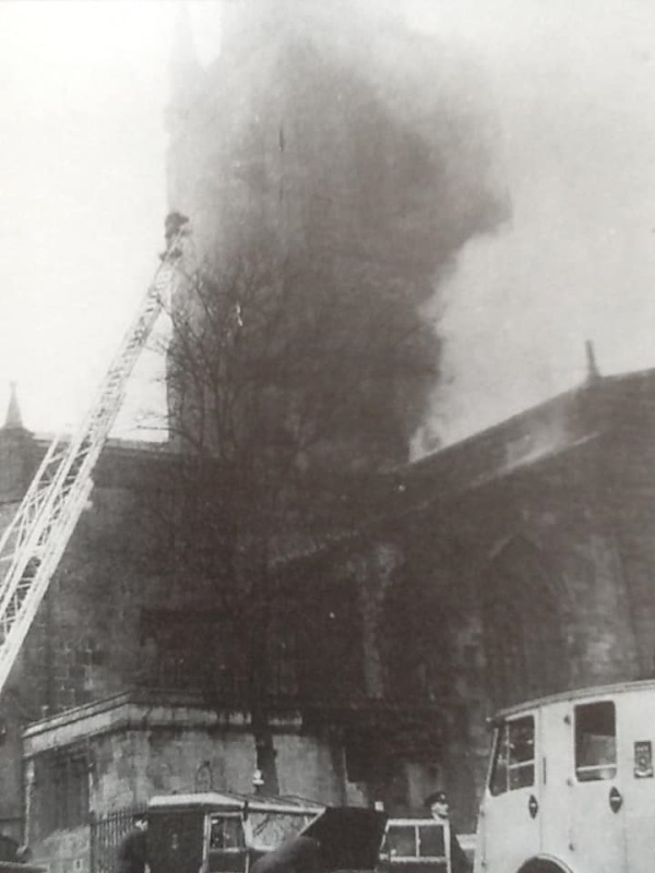 St. Marys the north transept 1961 started by an electrical fault. 2 - Alan Taylor