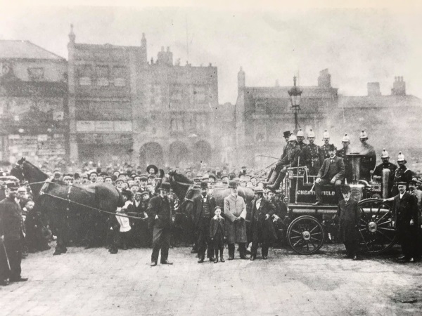 The First Fire Men in 1901 on Theatre Yard off Low Pavement. -  Alan Taylor