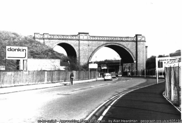 Approaching Horns Bridge on A61 - Alan-Heardman 1975