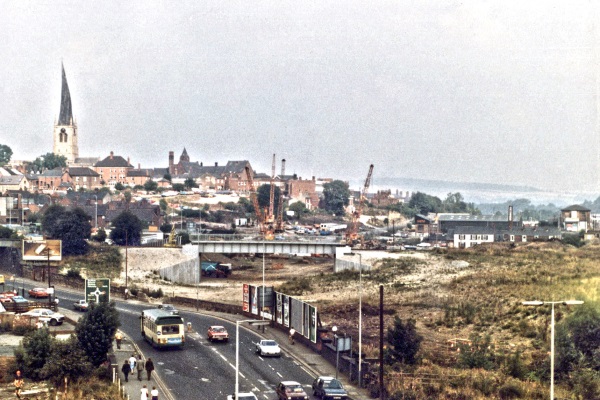 Top of the old Horns Bridge a week before they knocked it down, that must be early 80's - Trevor Ravey