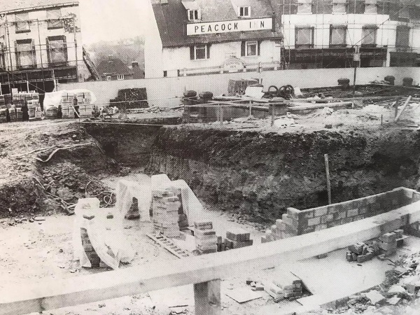 Excavations for the extension to the Market Hall in 1978. . - Alan Taylor