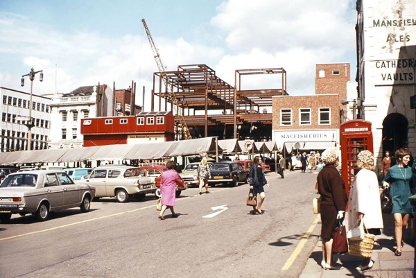 Market Sq under costruction - 1969 Paul Greenwood