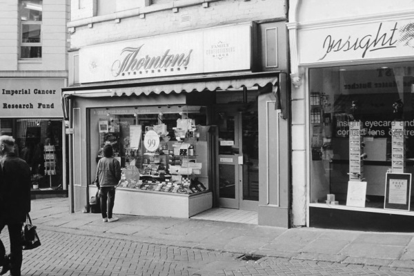 Thornton's Confectioners, Packer's Row Chesterfield, 1991 - Paul Greenroad