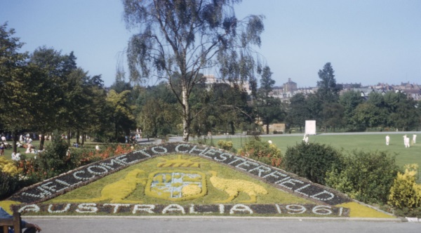 Floral emblem for Queens Park Cricket Match 3 May 1961 (match drawn) (1) - Paul Malia