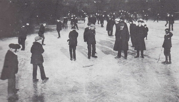 Skating on Queen's park lake 1920's - Neil Botham