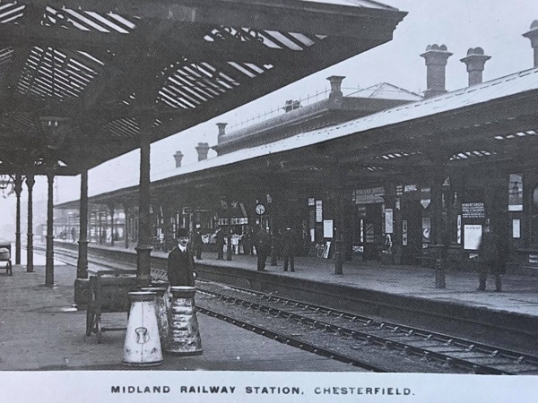 Midland station interior, the original of which was opened in 1837. Published by W.H. Smith in their ‘Kingssway’ series, no. S 3333. - Alan Taylor