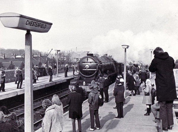 The flying scotsman steams through Chesterfield on the 13th February 1973. - Jon Sambrook