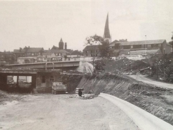 The remains of the station tunnel Leading. - 1964.