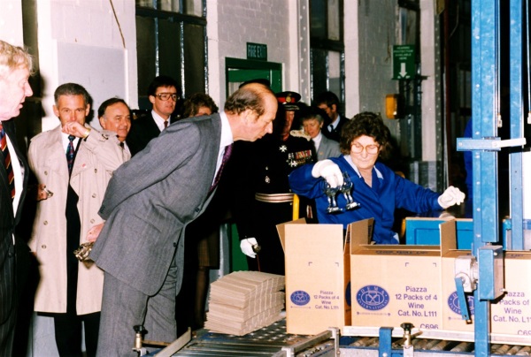 Royalty - Duke of Kent visiting Dema Glass Works 1992 - Chesterfield Museum