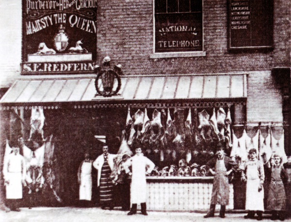 S. E. Redferns (butchers) High Street - 1881 - Chesterfield Museum