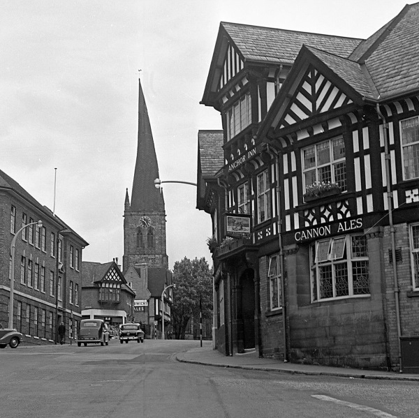 St Mary’s Gate. Chesterfield March 1957 - Tyrone Wheatcroft