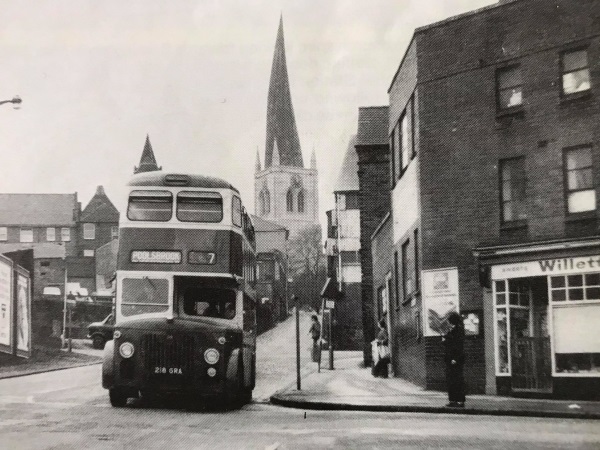 Tapton Lane as Chesterfield Transport 218 heads for Poolsbrook - Alan Taylor