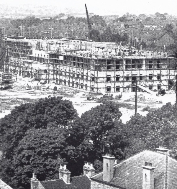 Town Hall under construction. Taken from the market hall. - 1936 Costing £146,000. - Neil Botham