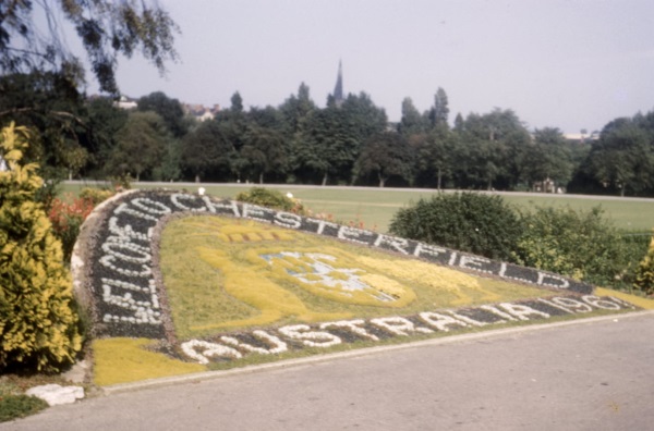 Floral emblem for Queens Park Cricket Match 3 May 1961 (match drawn) (2) - Paul Malia