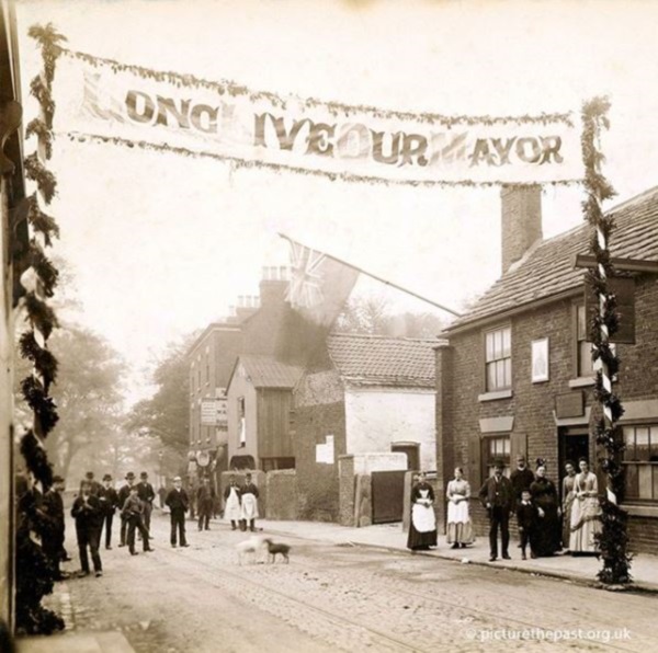 Old police station and fire station on New Beetwell Street. Demolished to make way for the new library. - Rob Marriott