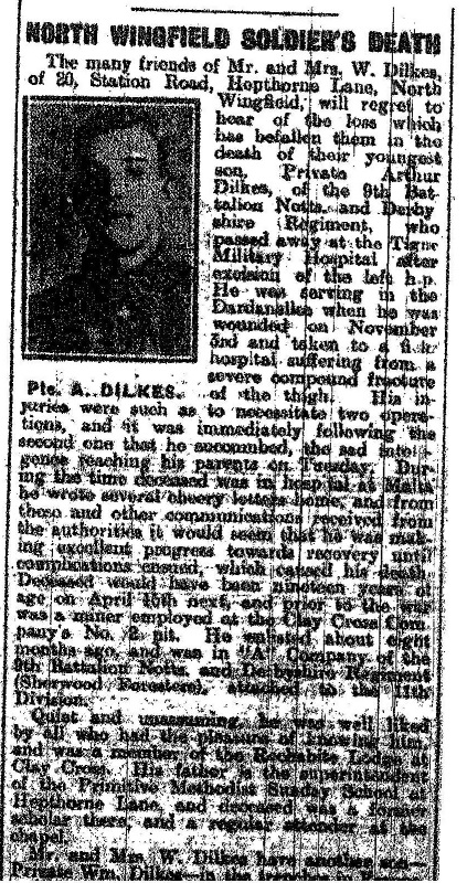 Derbyshire Times Obituary